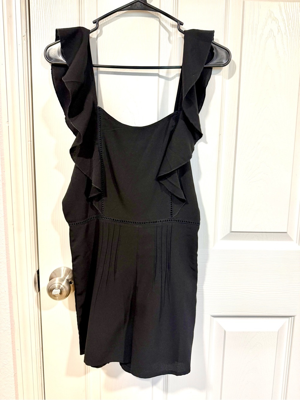 Society Amuse Black Ruffle-Strap romper (size S but runs small)